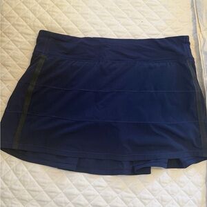 Lululemon Pace Rival Tennis Skirt, Navy, 12 Tall
